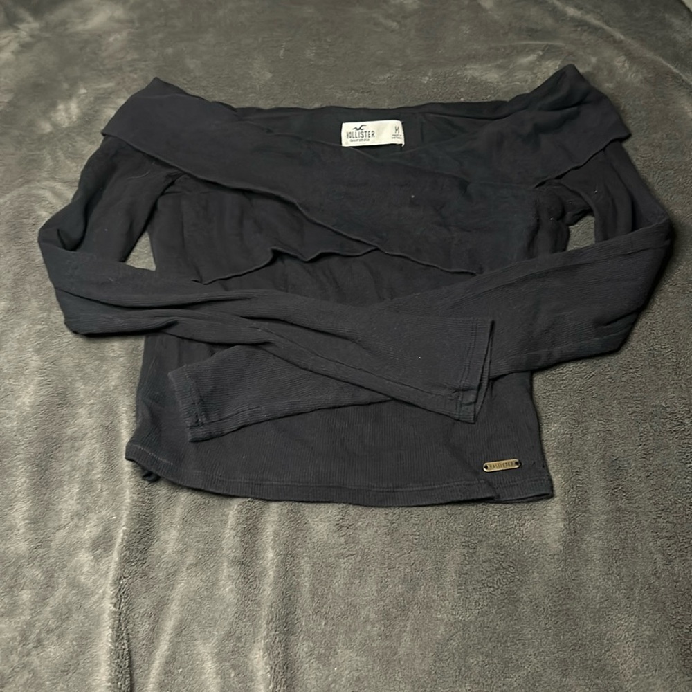 Black Off-Shoulder Sweater